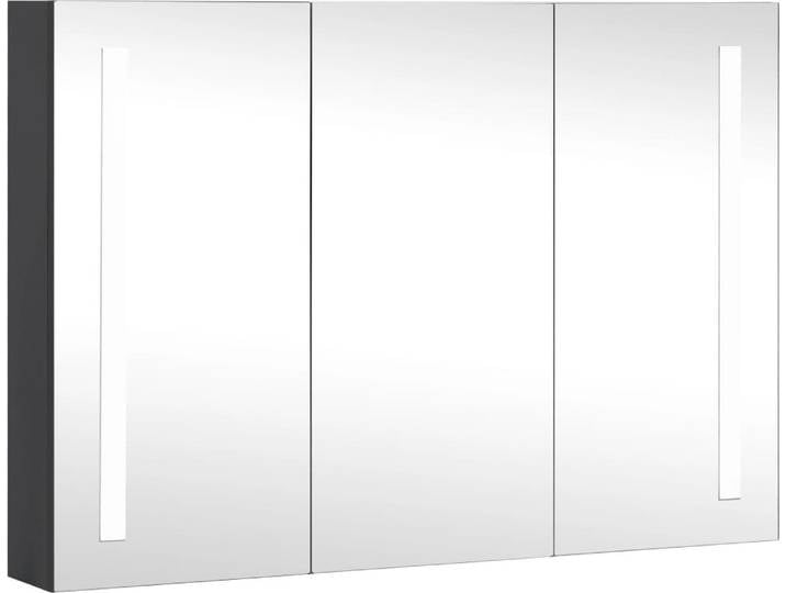 vidaXL Armoire à miroir LED pour salle de bain 89x14x62 cm