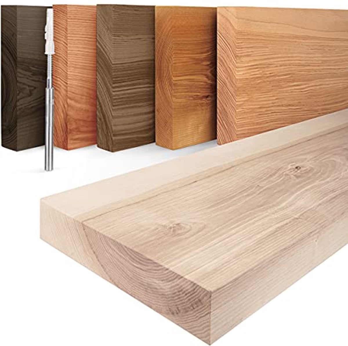 Houten Zwevende Wandplank 60cm - Ruwe Wandplank voor Stijlvolle Decoratie