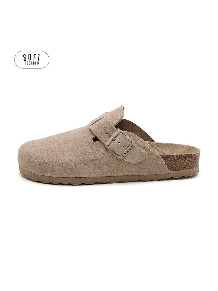 teegu Leder-Clogs in Hellbraun - 36