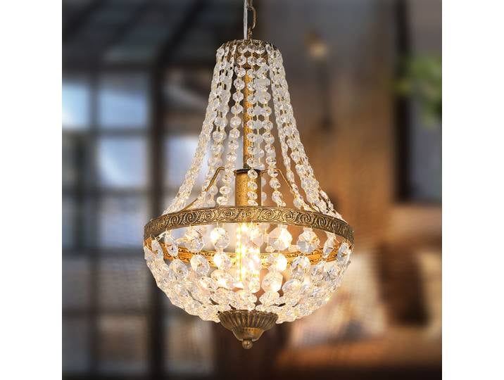 VETRULUS rétro suspension luxe cristal panier plafonnier Lustre Led nordique salle à manger salon décor suspendu Lustre