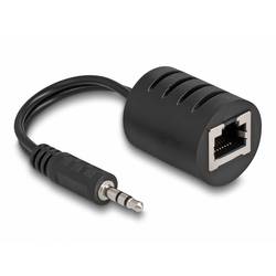 Delock 87858 RJ45 / Klinke Audio Anschlusskabel [1x RJ45-Buchse - 1x Klinkenstecker 3.5 mm] 0.004 m Schwarz