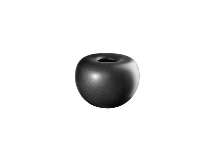 ASA [W0526] Stone Vase, Black Iron D. 18 cm, H. 12 cm