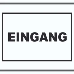 HB-Druck Eingang Schild A5 (148x210mm)