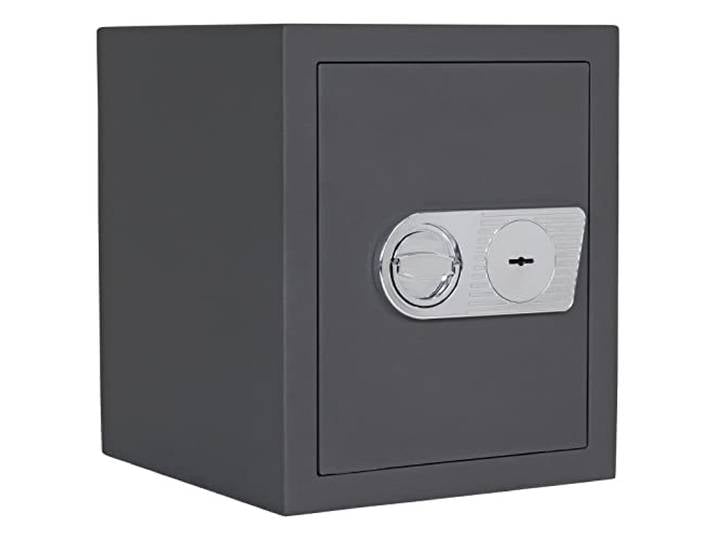 Profirst Wertschutzschrank EN1 Jupiter 50 Stahl Doppelbartschloss mit 2 Schlüssel Klappgriff mehrwandig Verstellbarer Fachboden inkl. Befestigungsmaterial