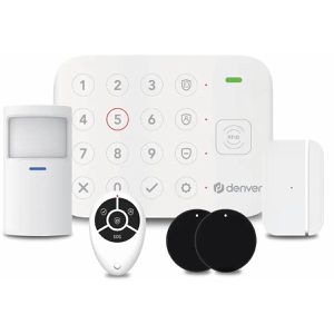 Denver Alarmanlage Tuya SHA-220, App-fähig, Set, für Smart Home, WLAN, 4G LTE, 3-teilig