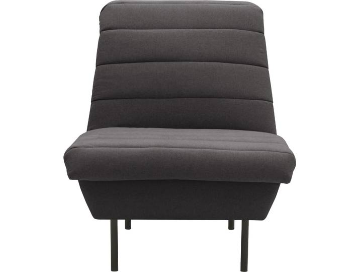 Sessel LOOKS IX , grau (anthrazit), B:72cm H:92cm T:103cm, 100% Polyester, LOOKS BY WOLFGANG JOOP, Sessel, Sessel, Quersteppung, ohne Armlehnen