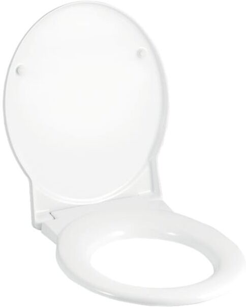 Geberit Joly WC-Sitz 571005000 weiß, mit Deckel, Scharniere verchromt, mit Absenkautomatik