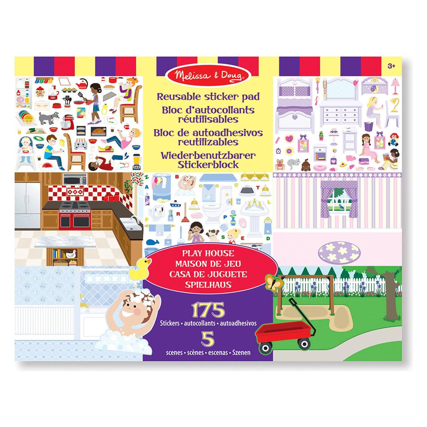Melissa & Doug MELISSA Reusable Sticker Pad - Play House! (175 Sticker) (6073124)