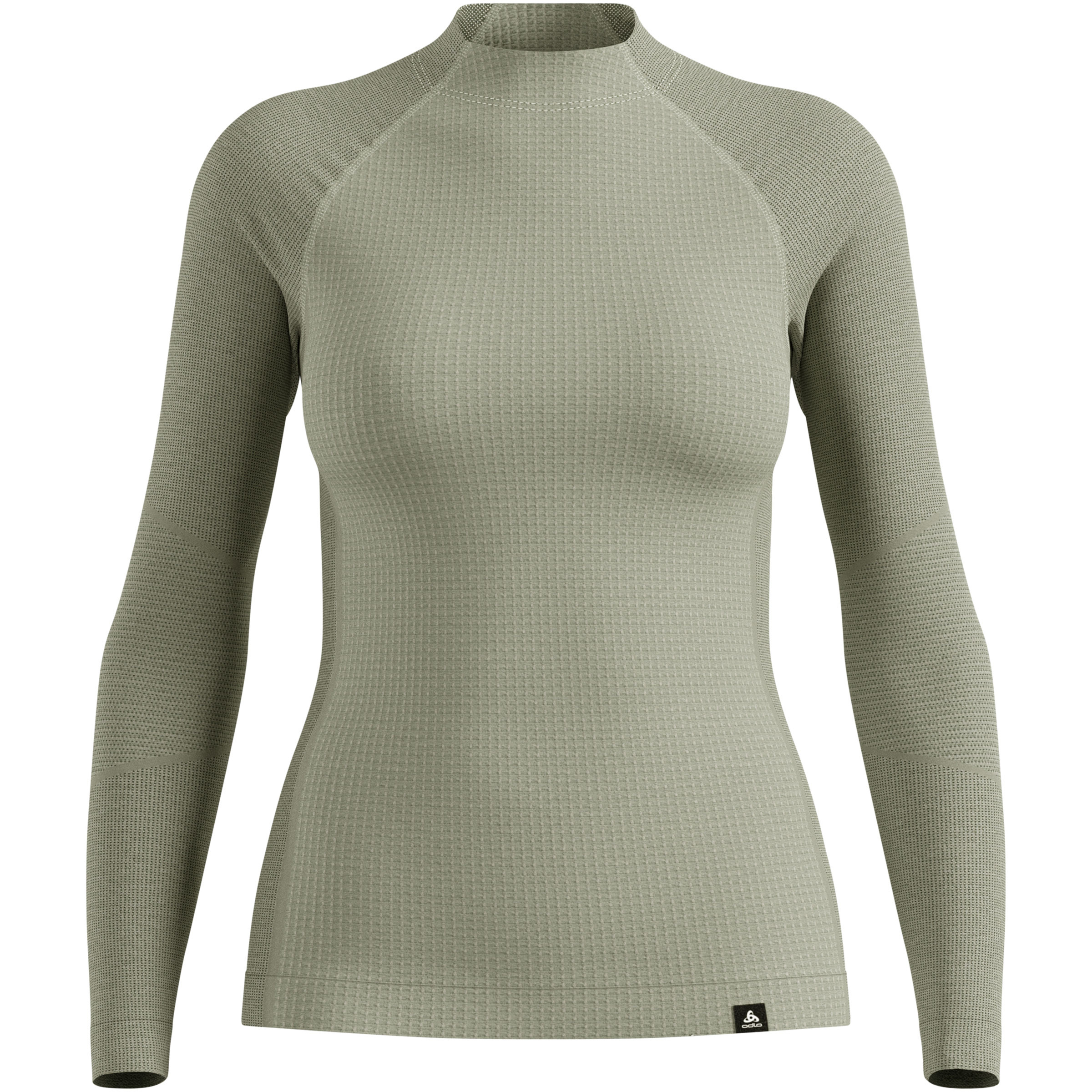 Odlo Seamless Performance Damen Langarm Unterhemden oliv Größe XS Hautfreundlich Merinowolle