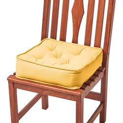 SITZKISSEN senfgelb 40/40/10 cm – Stuhlkissen Baumwolle