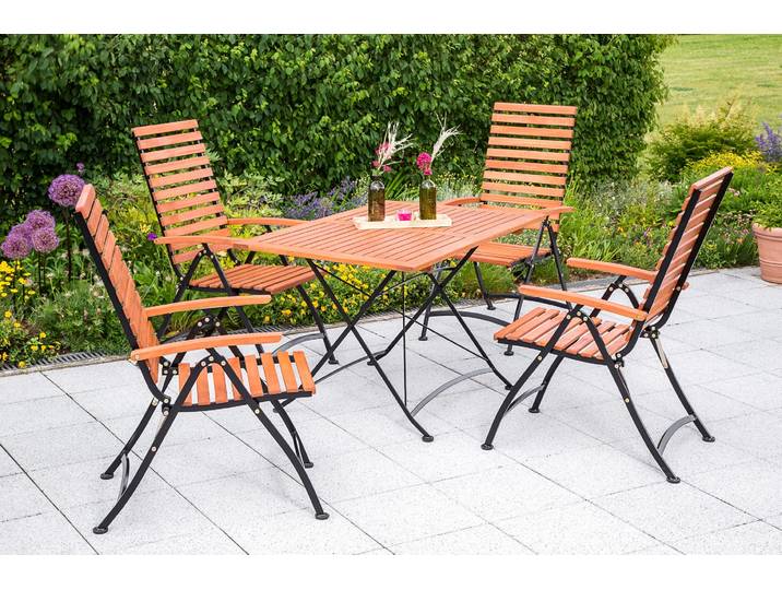 Garten-Essgruppe MERXX Schlossgarten , beige (natur), Sitzmöbel-Sets, Garten-Essgruppe