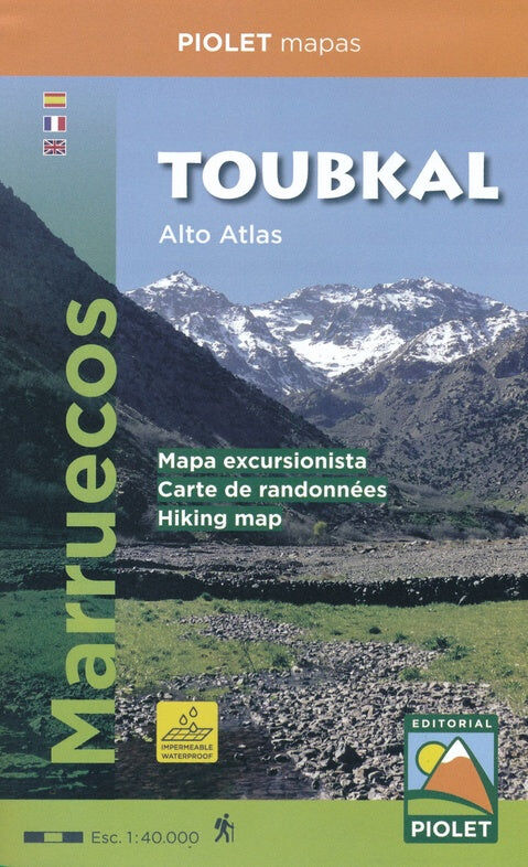 Editorial Piolet Carte de randonnée - Toubkal, Haut Atlas Marocain   Piolet