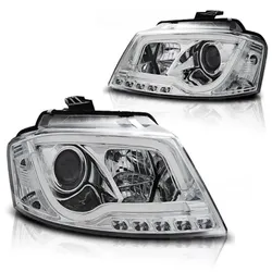 Scheinwerfer DRL LED Tagfahrlicht passend für Audi A3 8P 8PA Bj. 08-12 Chrom LTI