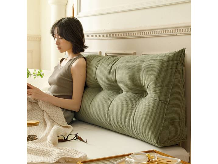 Oreiller de tête de lit triangulaire, grand dossier, lit, canapé, amovible, mignon, Cojines Decorativos, coussin de sol, appui-tête