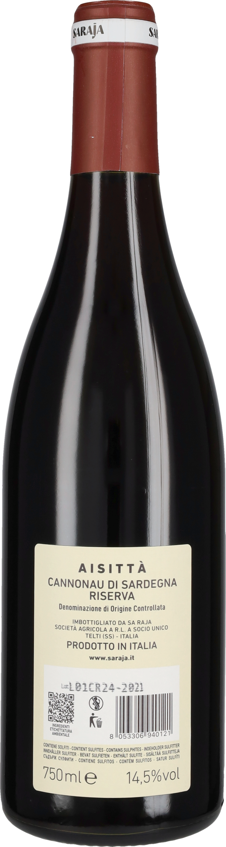 Cannonau di Sardegna Riserva 'Aisittà' Sa Raja 2021