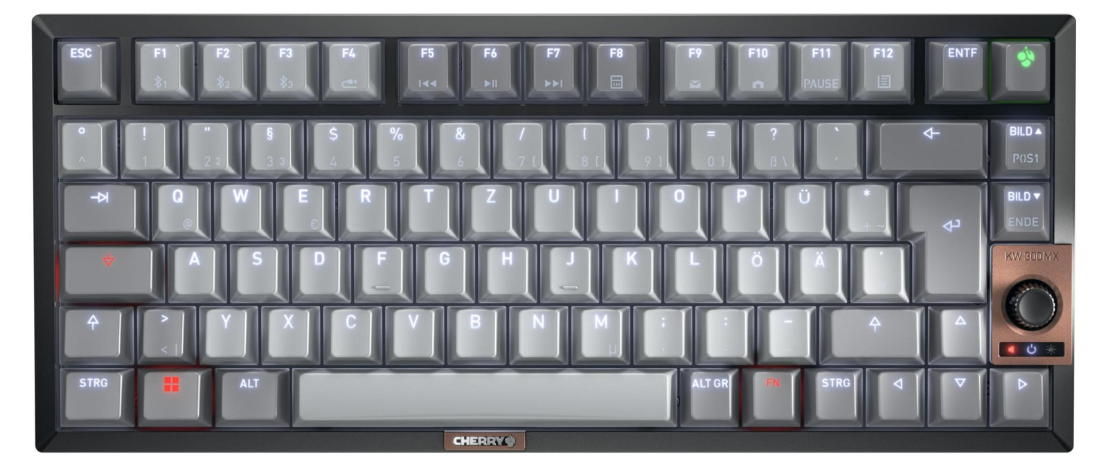 Cherry G80-3960HHADE-2 Cherry TAS Keyboard draadloos MX Silent Red Schwarz