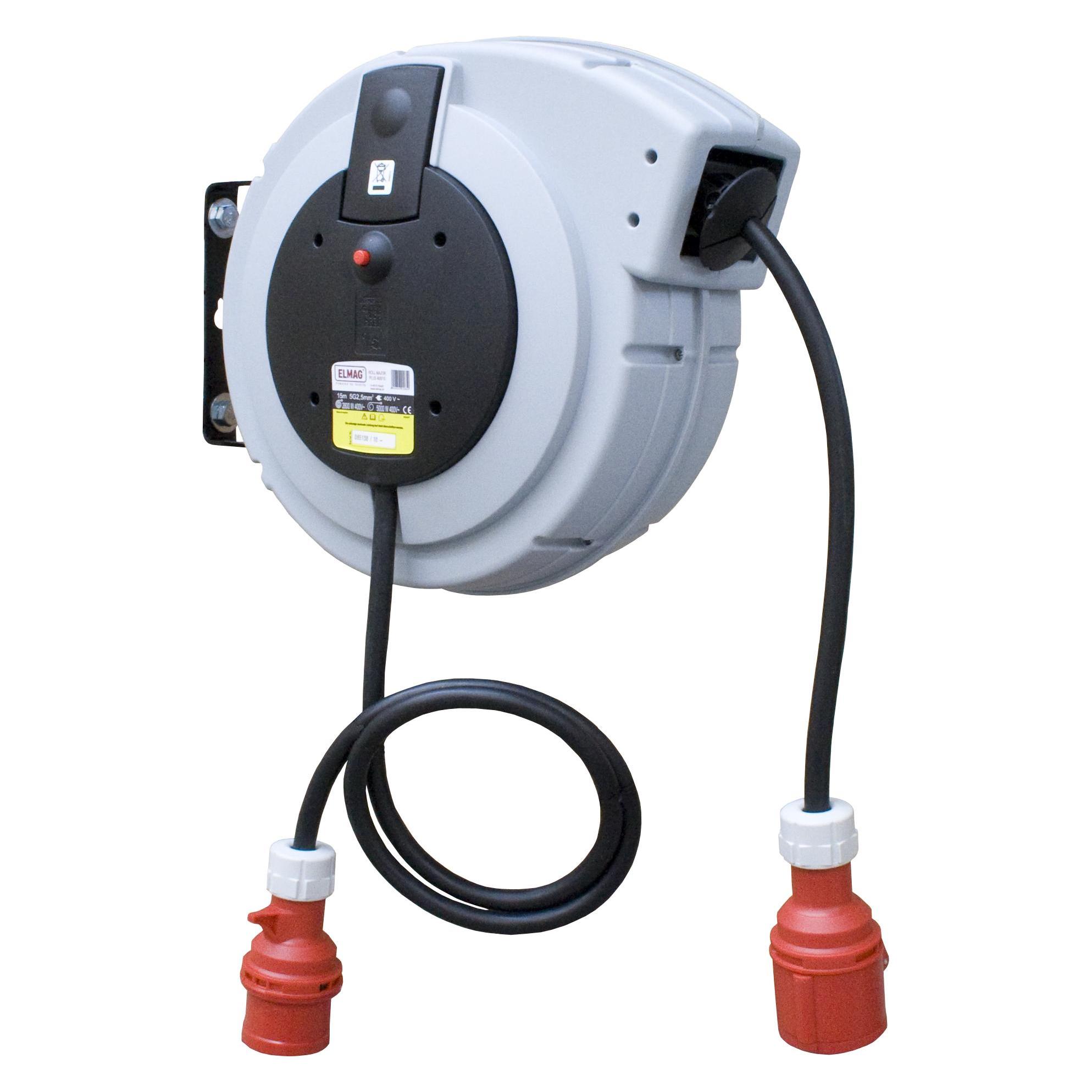 Elmag Automatischer Kabelaufroller für Hobby und Industrie. (15 m, 2.50 mm²) (42285)