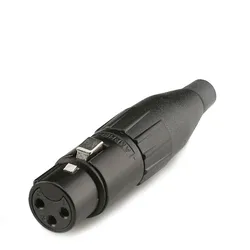 Amphenol XLR, 3-pol , Metall-Kabelbuchse, versilberte(r) Kontakt(e), gerade