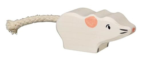 Holztiger 80541 Speelfiguur Muis Wit