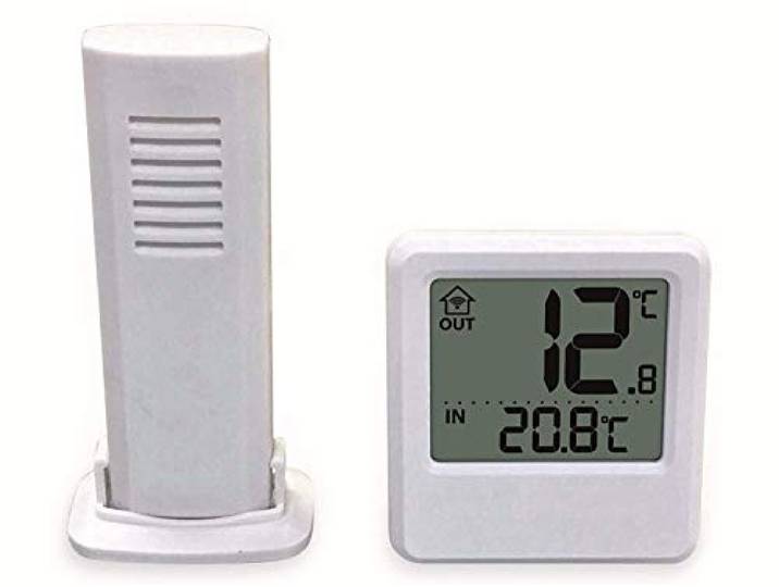 Technoline WS 9114 WS 9114 Mini-thermometer, radiografische thermometer, voor in de tuin, zwembad, grote weergave