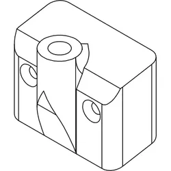 HSK Ersatzteile Drehlagerbock, Weiß, E100085-1-04 E100085-1-04