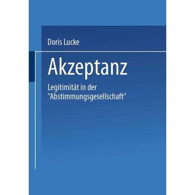 Akzeptanz, Taschenbuch von Doris Lucke, VS Verlag für Sozialwissenschaften, 978-3-8100-1496-2