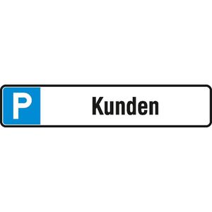 SafetyMarking Parkplatzschild aus Aluminium, 52 x 11 cm, Kunden