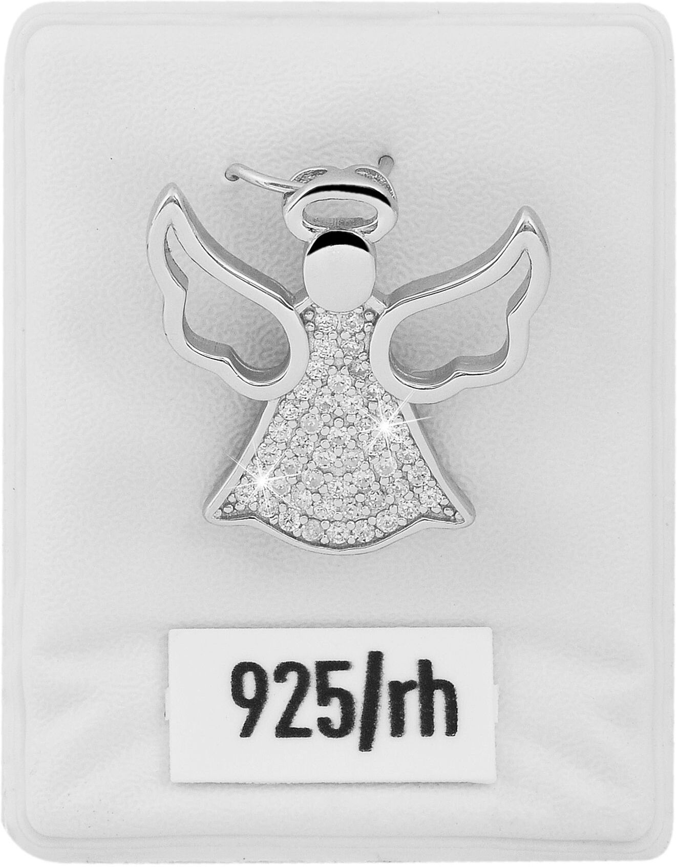 Engelanhänger AKZENT "Emeli" aus 925 Sterlingsilber, rhodiniert, langlebig", silber (silberfarbig), Schmuckanhänger, Damen, Silber 925 (Sterlingsilber)