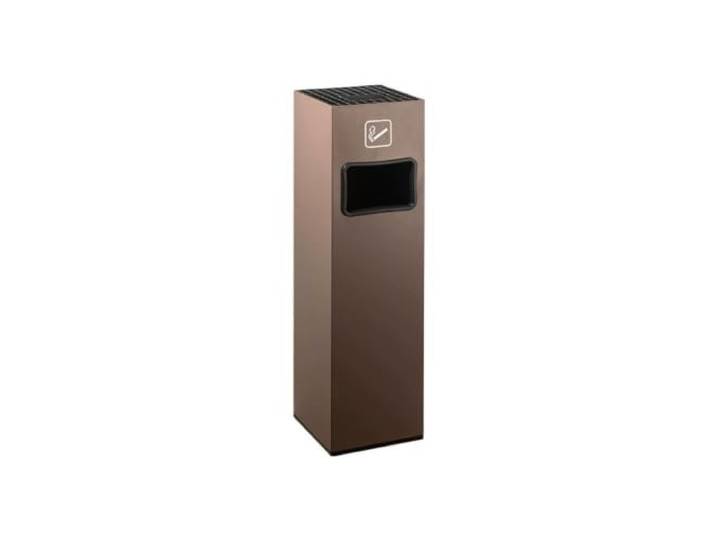 Kommerzieller Stand-Mülleimer aus Edelstahl Mülltonne mit Deckel, abnehmbarer Innenbehälter, for Hotels, Restaurants, Büros, Terrassen(Brown)