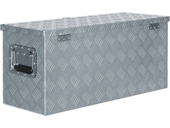 Vidaxl Boîte en aluminium 80x30x35 cm Silberfarbe