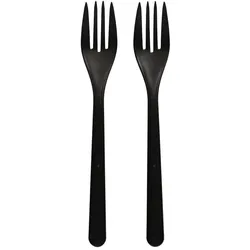 Papstar 50x BIO-Gabeln Mehrweg 185mm aus BIO-PP extra stabil schwarz