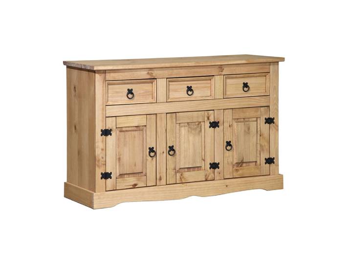 Sideboard, Holz, 132×44×84 cm, Mit Stauraum, Klassisch