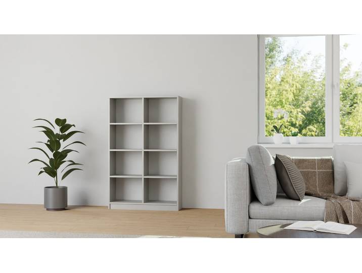 Schlichtes Bücherregal Premium Dekore Grau