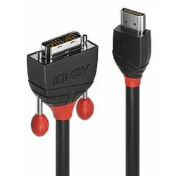 LINDY 10m HDMI an DVI Kabel, Black Line