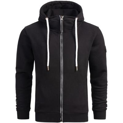 Sweatjacke ALESSANDRO SALVARINI "ASGilio", Herren, Gr. L (52), schwarz, Obermaterial: 65% Baumwolle, 35% Polyester, Sweatjacken Sweatjacke, aus hochwertigem, warmem Material