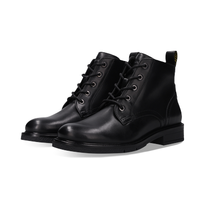 Schnürstiefelette SALAMANDER "Bebra", Damen, Gr. 38, Textil, schwarz, Nappaleder, Schuhe Schnürstiefelette, Schnürboots, Business-Stiefelette mit Reißverschluss