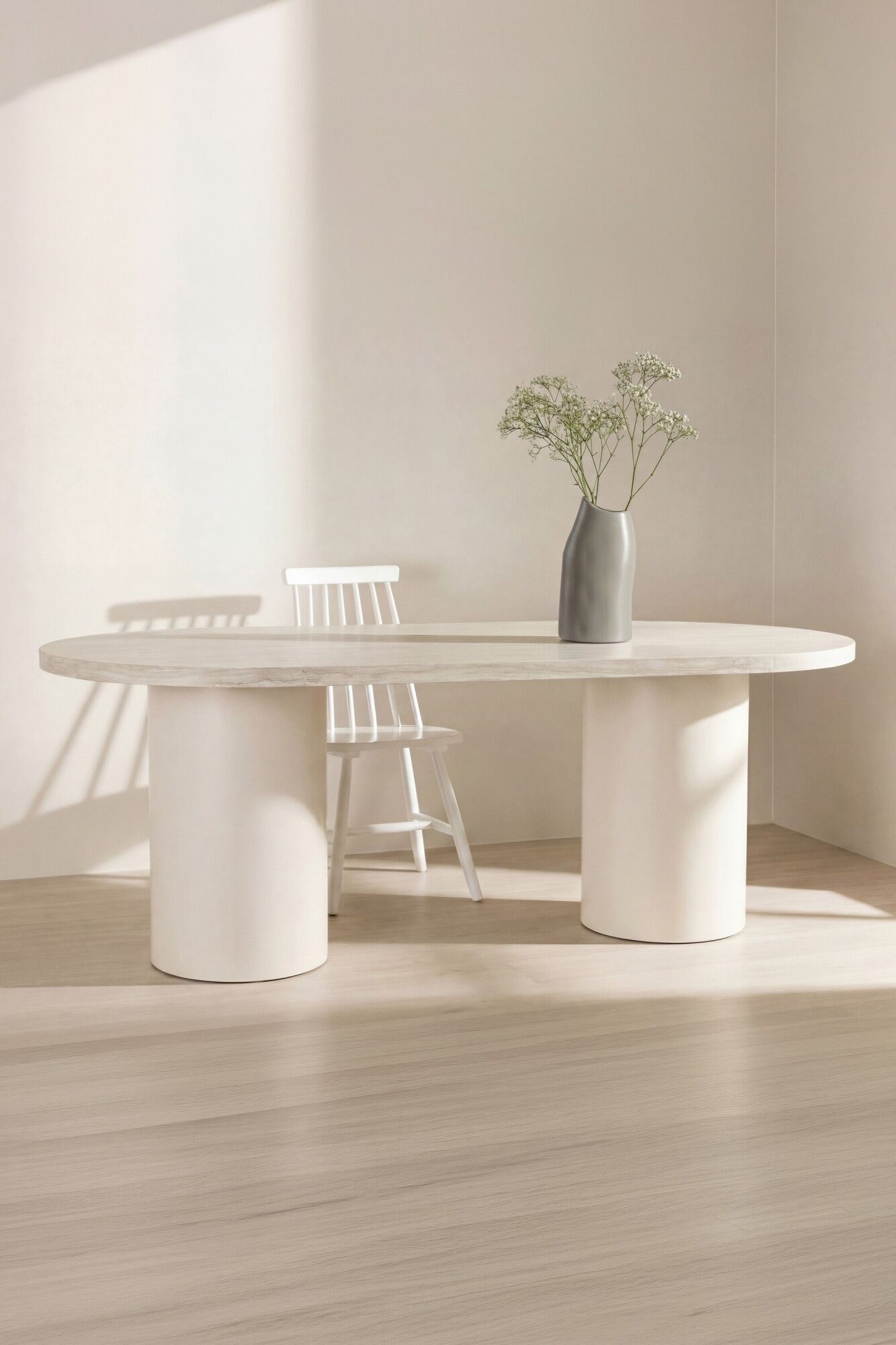 Esstisch VENTURE HOME "Narvik, ovaler Esstisch in beiger Steinoptik, 200 × 100 cm", beige (beige, beige, beige), B:100cm H:75cm T:100cm, Tische, Esstisch, Esszimmertisch, MDF, oval, geräumig, beige, zeitlos elegant beige, beige, beige B/H/T: 100cm x 75cm 