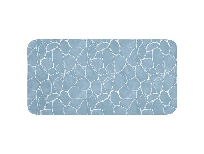 WC-VORLEGER Organisch - Muster - Blau WC Teppich 120x60 cm