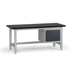Werkbank G4 mit Schrank, 1800 x 750 x 800 mm, Graphit