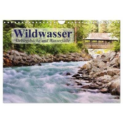 Wildwasser. Gebirgsbäche und Wasserfälle (Wandkalender 2027 DIN A4 quer), CALVENDO Monatskalender