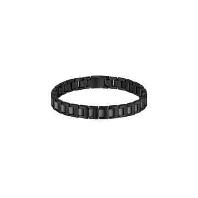 Gliederarmband BOSS "CANDOR JEWELRY", schwarz, Armbänder, Damen, 19cm, Edelstahl, Gliederarmband