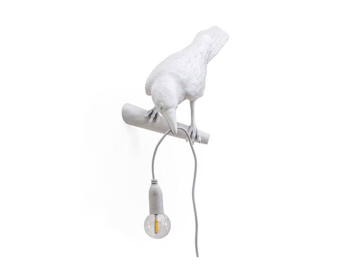 Seletti - Applique avec prise Bird - Blanc - Résine - Designer Marcantonio