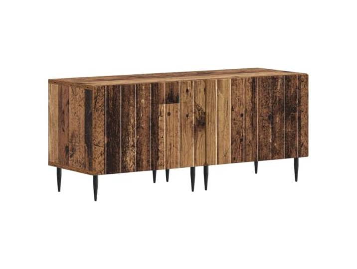 Favemtsl TV-Schrank 2er-Set Lowboard Altholz-Optik Holzwerkstoff Kompakte Medienkonsolen fürs Wohnzimmer oder Schlafzimmer mit beidseitig montierbaren Türen und robuster Deckplatte.