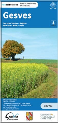 IGN Belgique Carte de promenades - Gesves (Belgique)   NGI