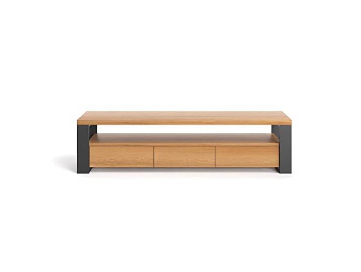Danzz Holz-Fernsehschrank Horizon mit Schubladen mit Schlossfunktion, Loft- und Industriestil, im unterschiedlich Größen 220x50 cm