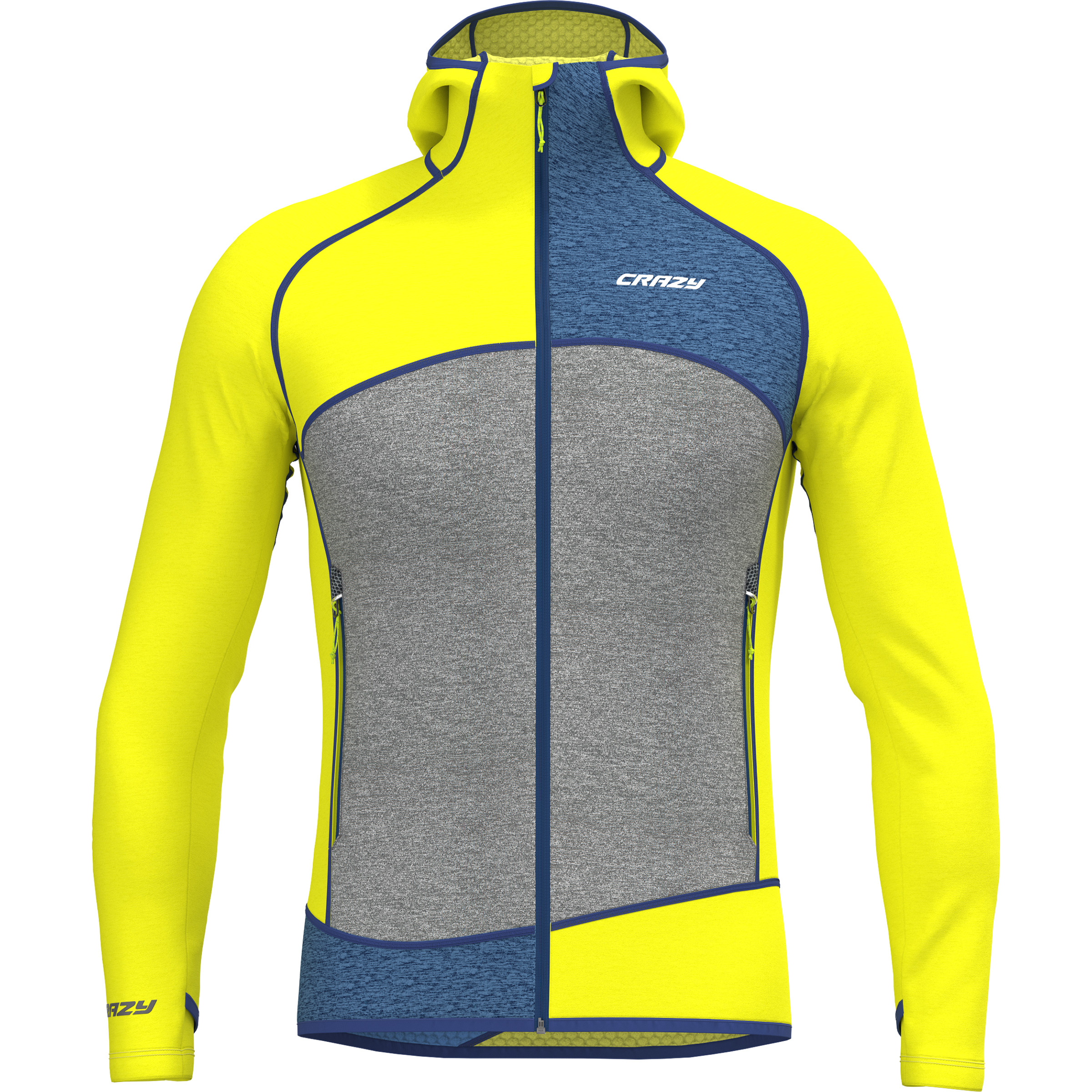 Crazy Resolution Herren Fleecejacke gruen Größe M Trekking Elastisch