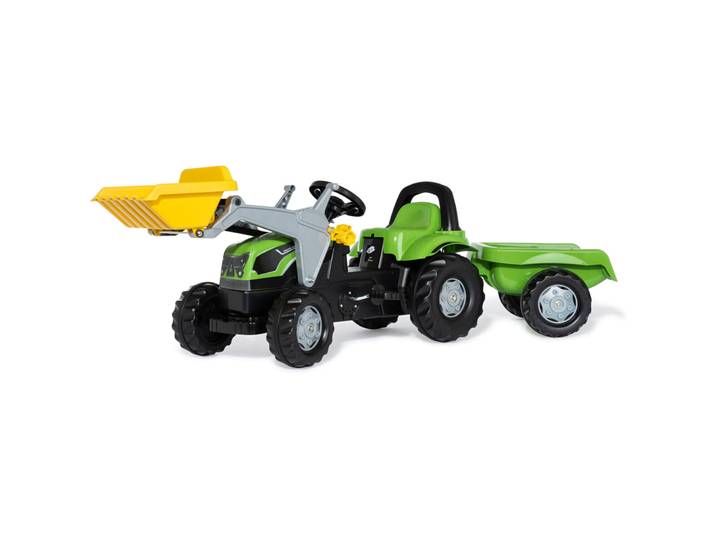 RollyKid Deutz-Fahr Lader+Anhänger Rolly Toys Grün Kunststoff - Farbe: Grün/Schwarz