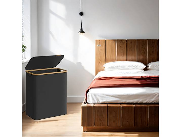 Wäschekorb Fueni Typ B 60cm Schwarz