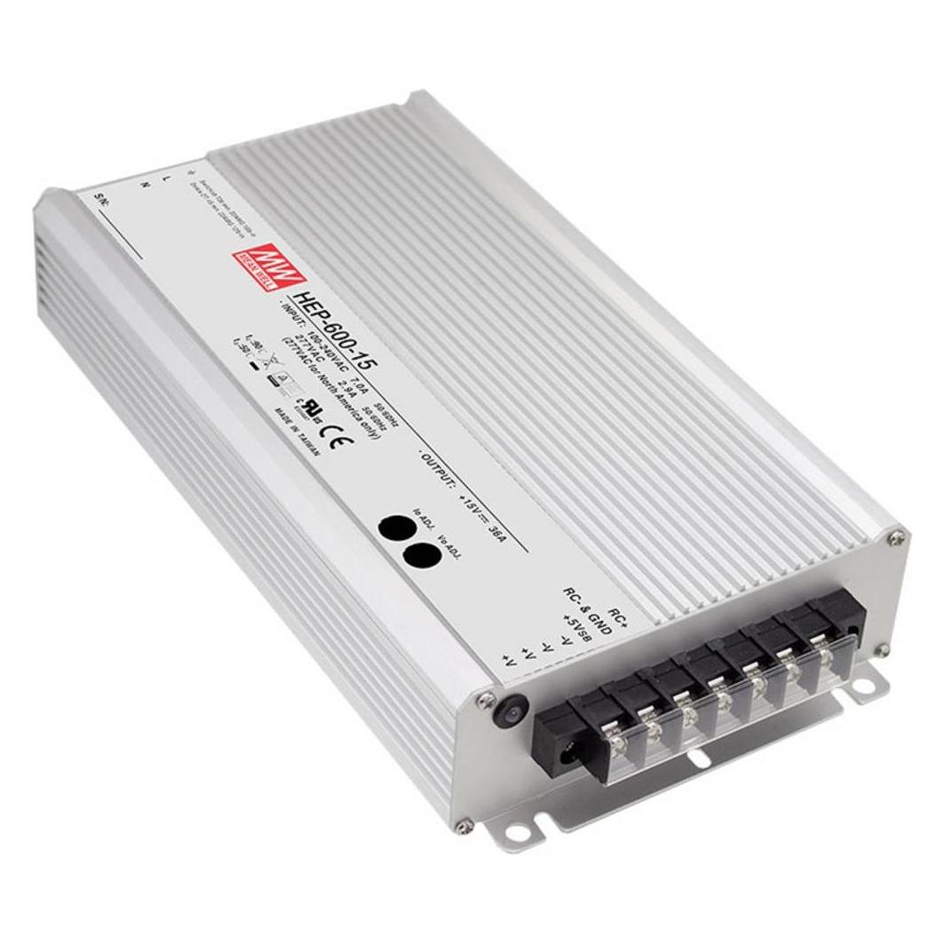 MeanWell AC/DCNetzteilbaustein geschlossen (HEP-600-15)