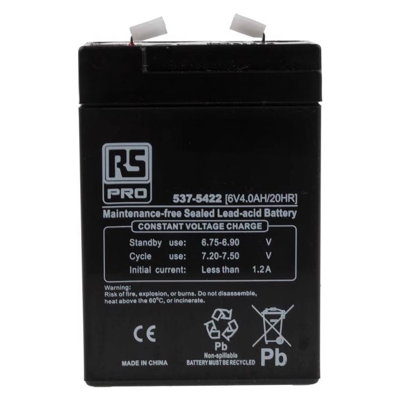 RS PRO RS Sealed lead acid battery (1 Stk., Gerätespezifisch, 4000 mAh) (5375422)